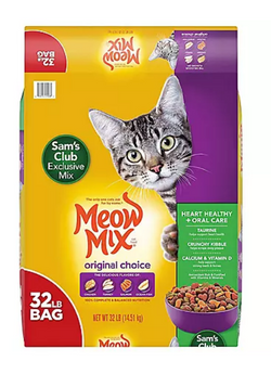 Meow Mix Original Choice Dry Cat Food, Heart Health & Oral Care Formula (32 lbs.)