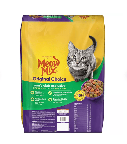 Meow Mix Original Choice Dry Cat Food, Heart Health & Oral Care Formula (32 lbs.)