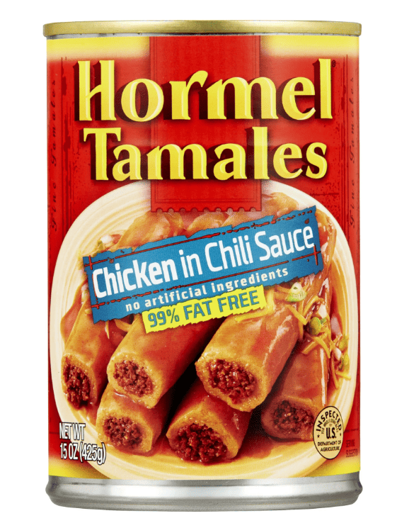 HORMEL Beef Tamales in Chili Sauce, Shelf-Stable, 15 oz Steel Can