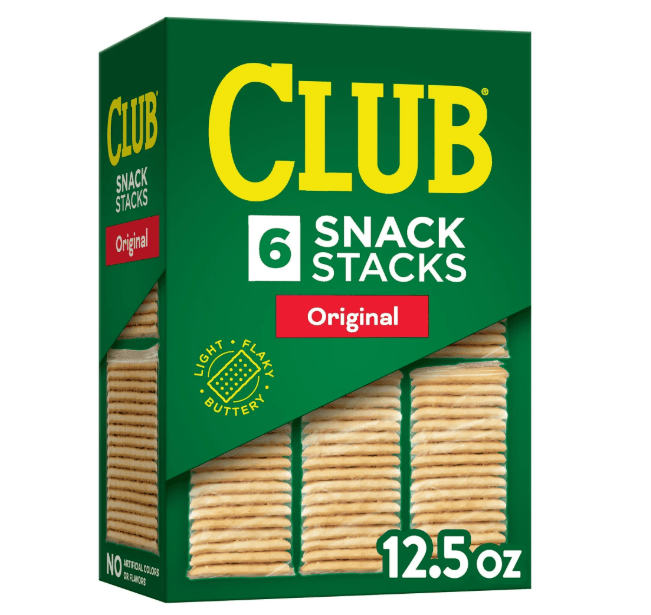 Club Snack Stacks Original Crackers, Lunch Snacks, 6 Count