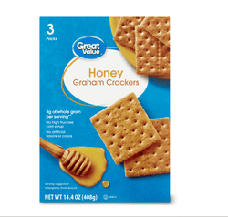 (6 pack) Great Value Honey Graham Crackers, 14.4 oz, 8 Count