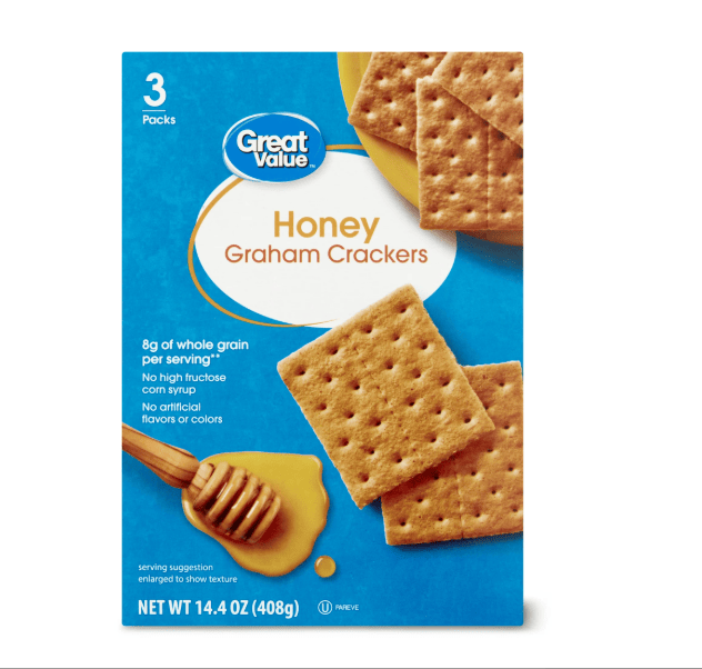 (6 pack) Great Value Honey Graham Crackers, 14.4 oz, 8 Count