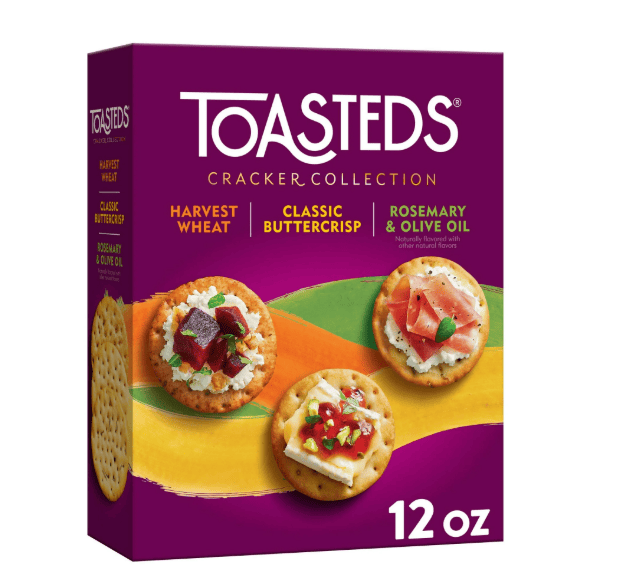 Toasteds Variety Pack Crackers, Party Snacks, 12 oz