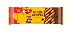 Keebler Fudge Stripes, Shortbread Cookies Coated in Keebler Fudge, Family Size, 17.3 oz