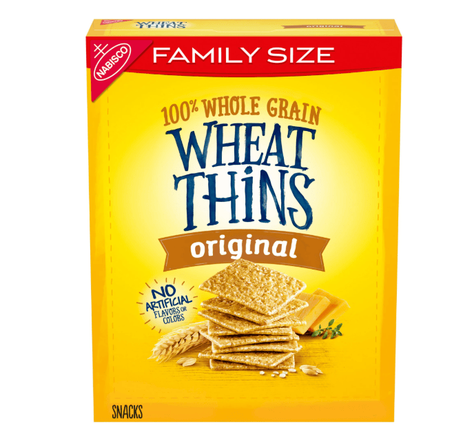 Wheat Thins Original Whole Grain Wheat Crackers, Family Size, 14 oz