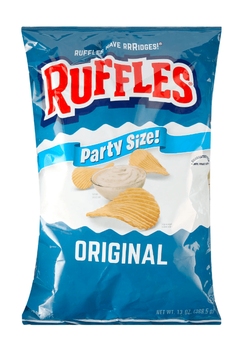 Ruffles Original Flavor Potato Snack Chips,Party Size, 13 Ounce Bag