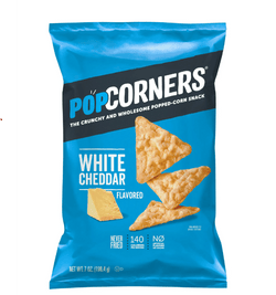 PopCorners Popped Corn Chips, White Cheddar, 7 oz Bag