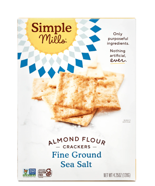 Simple Mills Crackers, Fine Ground Sea Salt, Almond Flour, 4.25 Oz, Pack Of 6 Crackers, Fine Ground Sea Salt, Almond Flour, 4.25 Oz, Pack Of 6