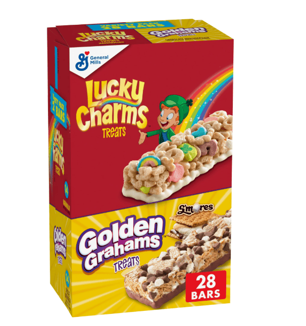 Golden Grahams Lucky Charms Breakfast Cereal Treat Bars Variety Pack, 28 ct