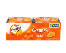 Goldfish Cheddar Cheese Crackers, Snack Packs, 1 oz, 12 CT Multi-Pack Tray